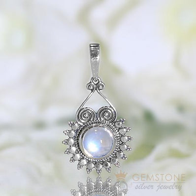 Moonstone Pendant-Honest Devotion - Gemstone Silver Jewelry