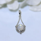 Moonstone Pendant-Lunar Pendulum - Gemstone Silver Jewelry