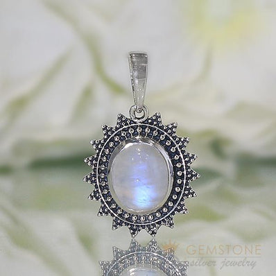 Moonstone Pendant-Lunar Will - Gemstone Silver Jewelry