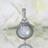 Moonstone Pendant-Royal Glamour - Gemstone Silver Jewelry