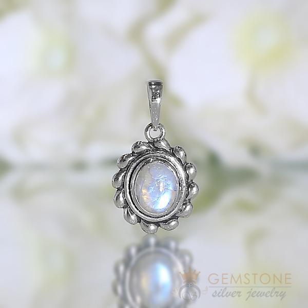 Moonstone Pendant-Sacred Moon - Gemstone Silver Jewelry