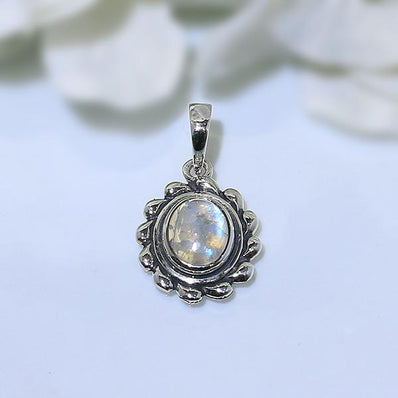 Moonstone Pendant-Sacred Moon - Gemstone Silver Jewelry