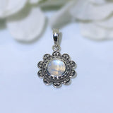 Moonstone Pendant-Scynthia - Gemstone Silver Jewelry