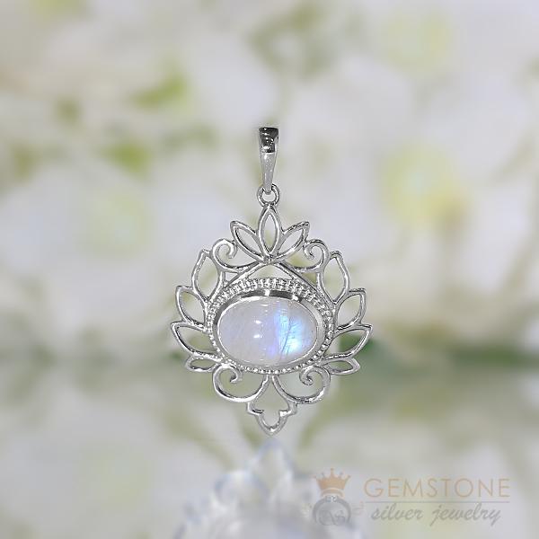 Moonstone Pendant-Secret Treasure - Gemstone Silver Jewelry