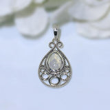 Moonstone Pendant-Shooting Stars - Gemstone Silver Jewelry