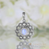 Moonstone Pendant-Sublime Deity - Gemstone Silver Jewelry