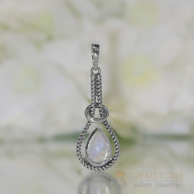 Moonstone Pendant-Valour - Gemstone Silver Jewelry