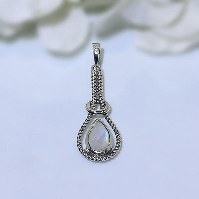 Moonstone Pendant-Valour - Gemstone Silver Jewelry