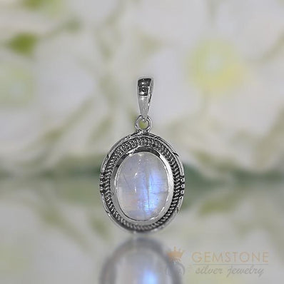 Moonstone Pendant-Victorious Princess - Gemstone Silver Jewelry