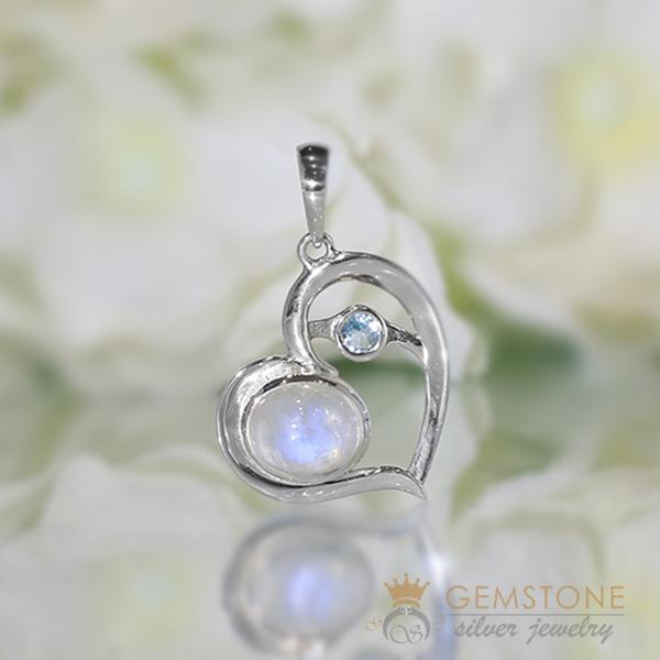 Moonstone Pendant-Compassion - Gemstone Silver Jewelry