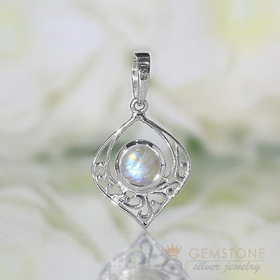 Moonstone Pendant-Night Soul - Gemstone Silver Jewelry