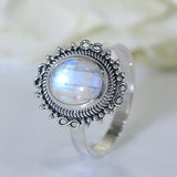 Moonstone Ring-Infinity Karma - Gemstone Silver Jewelry