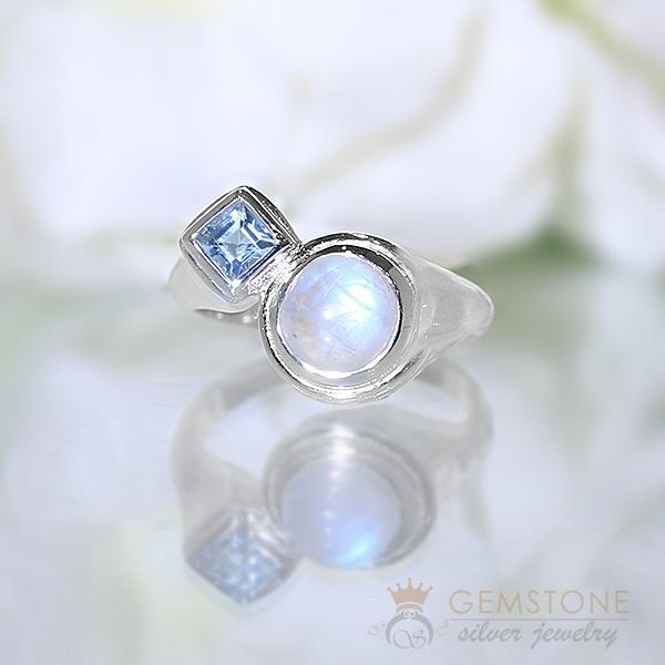 Moonstone Ring-Symbiotic Love