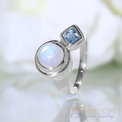Moonstone Ring-Symbiotic Love