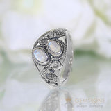 Moonstone Ring-Watchful Protector - gemstonesilverjewelryus