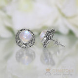 moonstone-studs-vintage-aura - gemstonesilverjewelryus