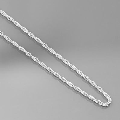 Sterling Silver Chain-Twisted Silver - gemstonesilverjewelryus