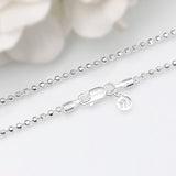 Sterling Silver Chain-Faceted Ball