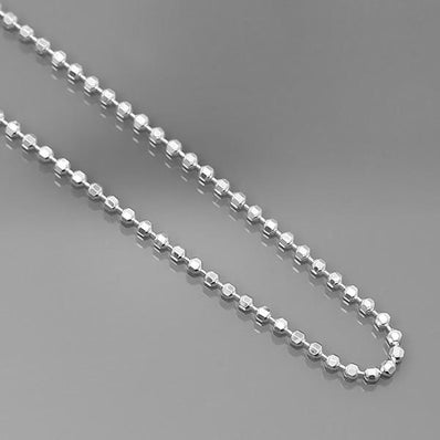 Sterling Silver Chain-Faceted Ball