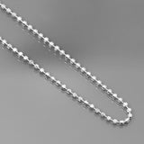 Sterling Silver Chain-Faceted Ball