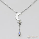 Moonstone Necklace-Artistic Sway - Gemstone Silver Jewelry