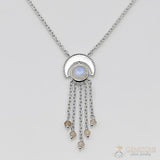 Moonstone Necklace-Celestial Waterfall - Gemstone Silver Jewelry