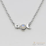 Moonstone Necklace-Moon's Companion - Gemstone Silver Jewelry