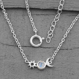 Moonstone Necklace-Moon's Companion - Gemstone Silver Jewelry