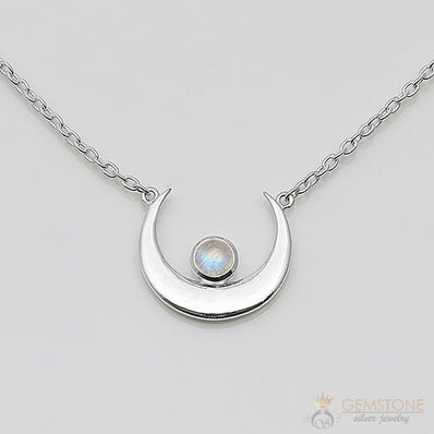 Moonstone Necklace-Night Warrior - Gemstone Silver Jewelry