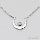 Moonstone Necklace-Night Warrior - Gemstone Silver Jewelry