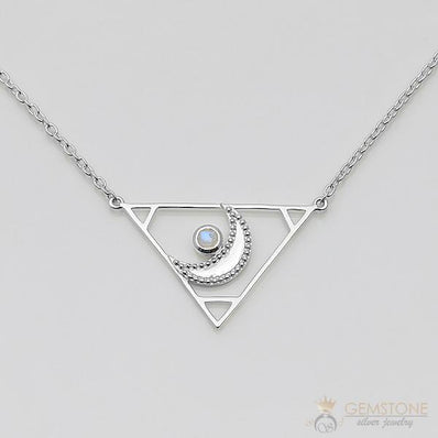 Moonstone Necklace-Poetic Spirit - Gemstone Silver Jewelry