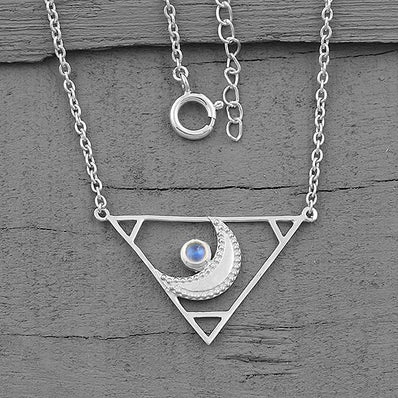 Moonstone Necklace-Poetic Spirit - Gemstone Silver Jewelry