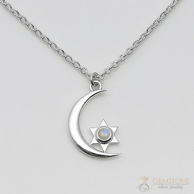 Moonstone Necklace-Serene Night - Gemstone Silver Jewelry
