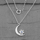 Moonstone Necklace-Serene Night - Gemstone Silver Jewelry