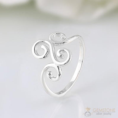 Silver Ring-Cheeky swirls