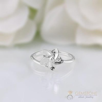 Silver Ring-Fanning Flower