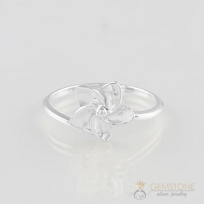 Silver Ring-Fanning Flower