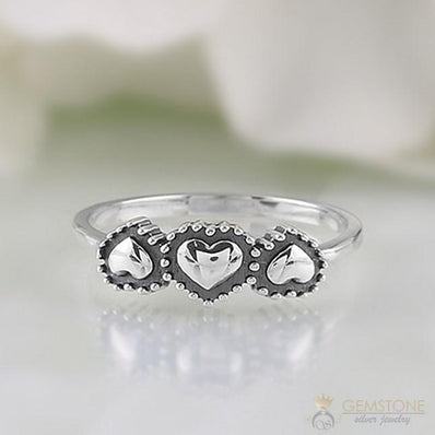 Silver Ring-Heart's Ocean