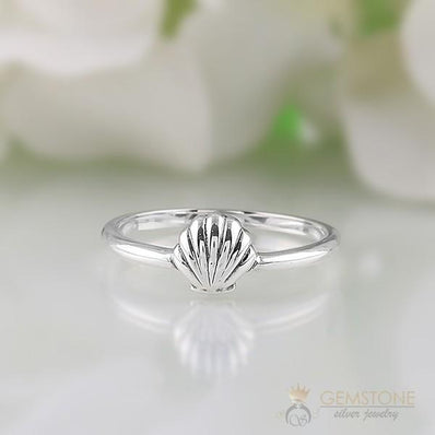 Silver Ring-Tiny Seashell