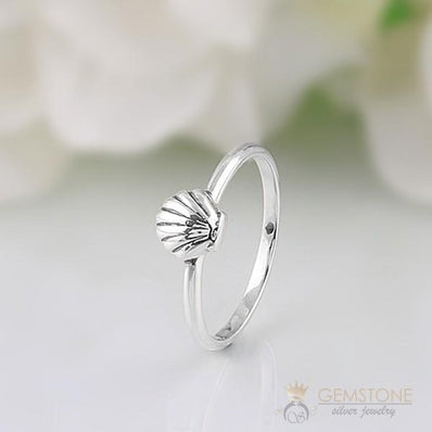 Silver Ring-Tiny Seashell