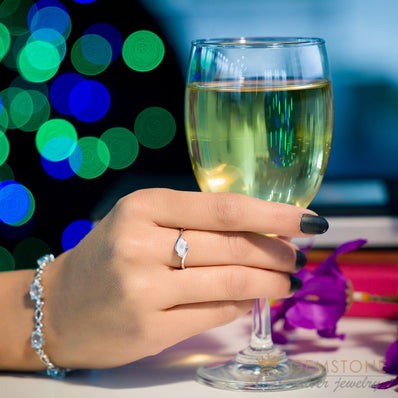 Moonstone Ring-Eagle Eye - Gemstone Silver Jewelry