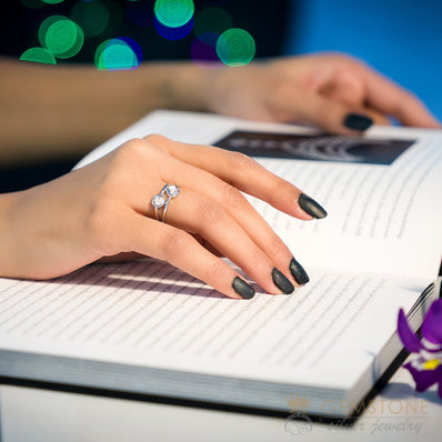 Moonstone Ring-Sterling Attraction