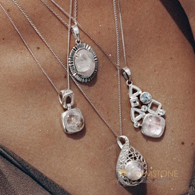 Moonstone Pendant-Patrician - Gemstone Silver Jewelry