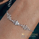 Moonstone Bracelet-Divine Blessing - Gemstone Silver Jewelry