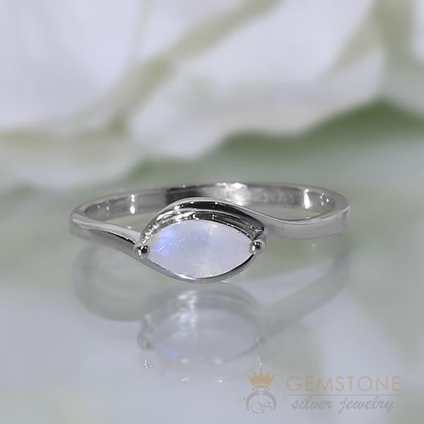 Moonstone Ring-Eagle Eye - Gemstone Silver Jewelry