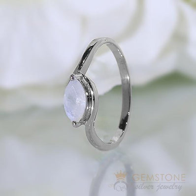 Moonstone Ring-Eagle Eye - Gemstone Silver Jewelry