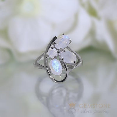 Moonstone Ring-Pliant Morning