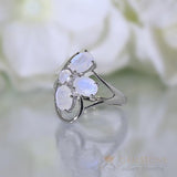 Moonstone Ring-Pliant Morning - gemstonesilverjewelryus