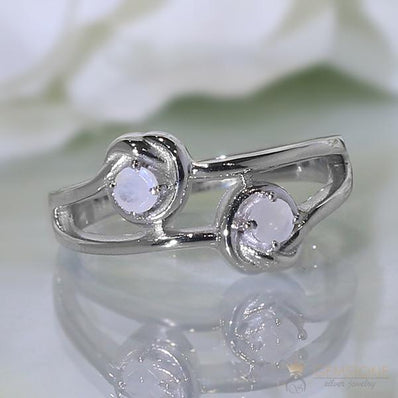 Moonstone Ring-Sterling Attraction