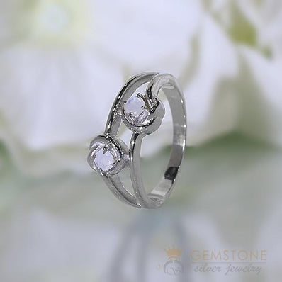 Moonstone Ring-Sterling Attraction